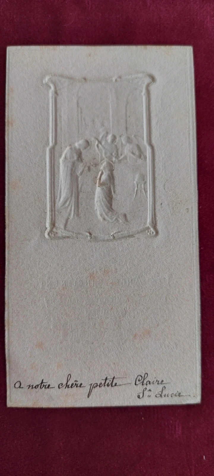 Image Pieuse Ancienne Gauffrage Relief Bouasse-Lebel Paris - Fin XIXe / Époque 1900 – photo 2